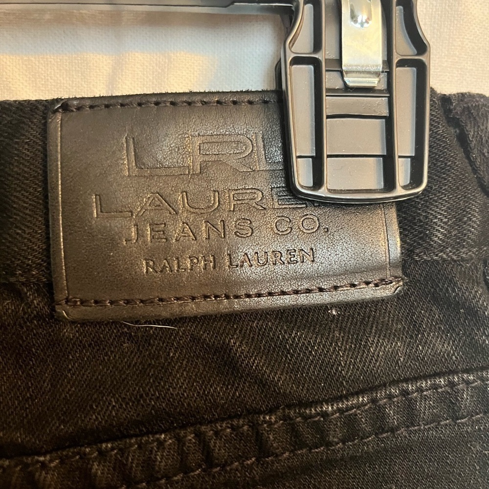 LRL Lauren Jeans Ralph Lauren Slim Straight Stretch black RN 41381 size 8 - Picture 5 of 5